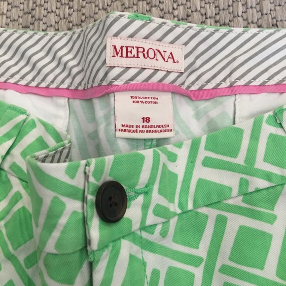 Plus Size Merona Lime Green Shorts - Picture 3 of 3